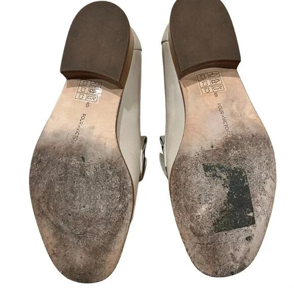 Pour La Victoire Tegan Loafer In Parchment Leather Sz 6 - Picture 10 of 13